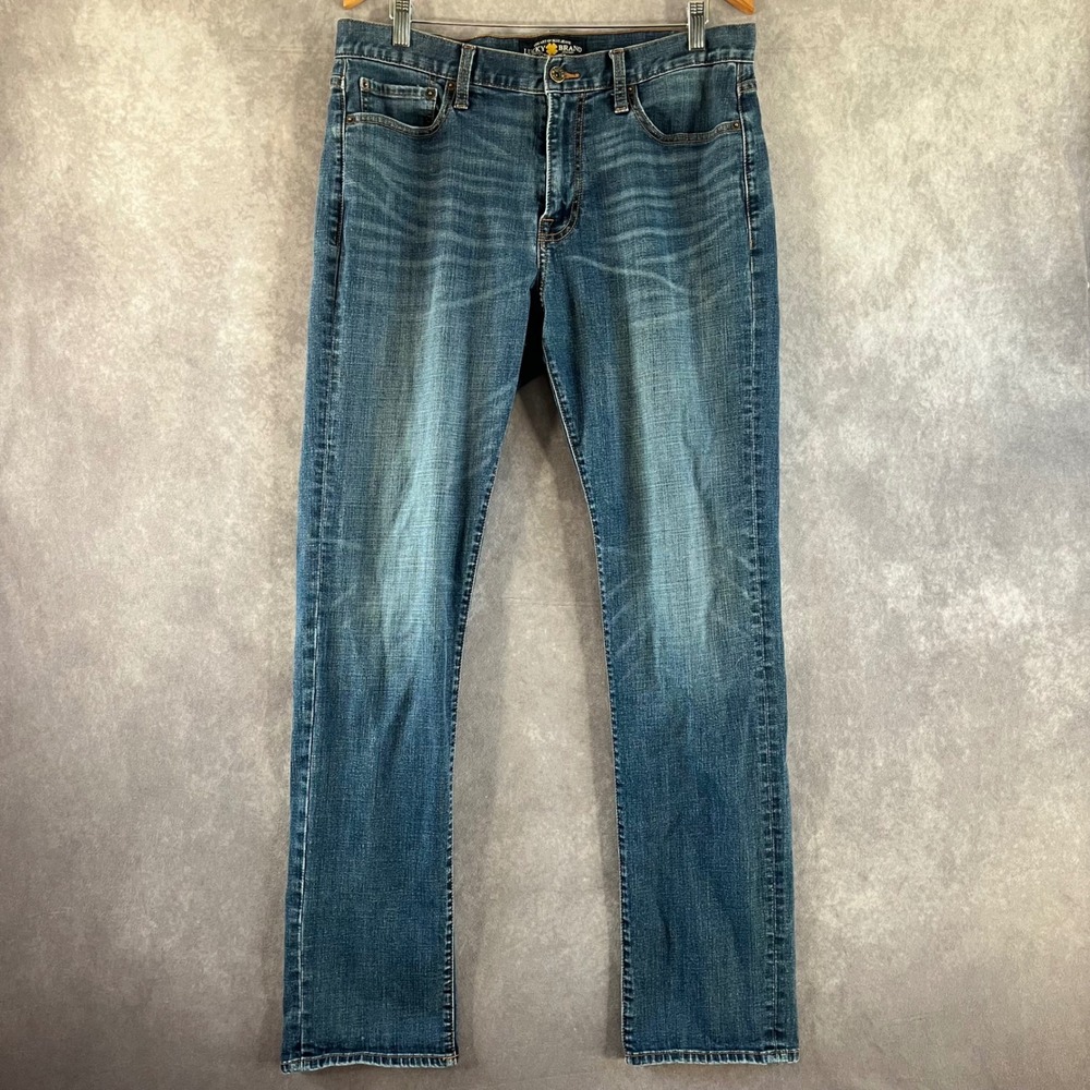 Lucky Brand 410 Athletic Fit Mens 34x34 Blue Medium Wash Jeans 7MD10183